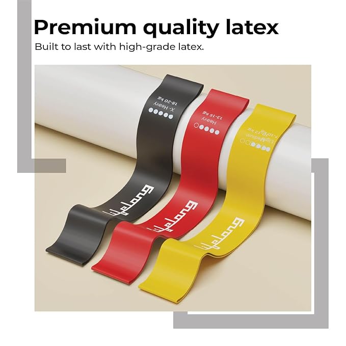 Mini Resistance Bands Set of 3 – Medium to Extra Heavy Strength (10–20kg)