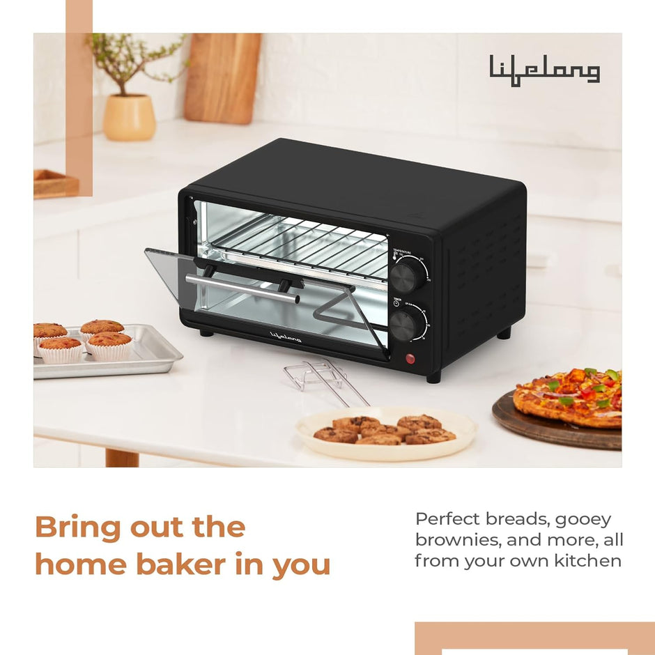 Lifelong OTG 10 Litre - Electric Oven Toaster Griller for Kitchen