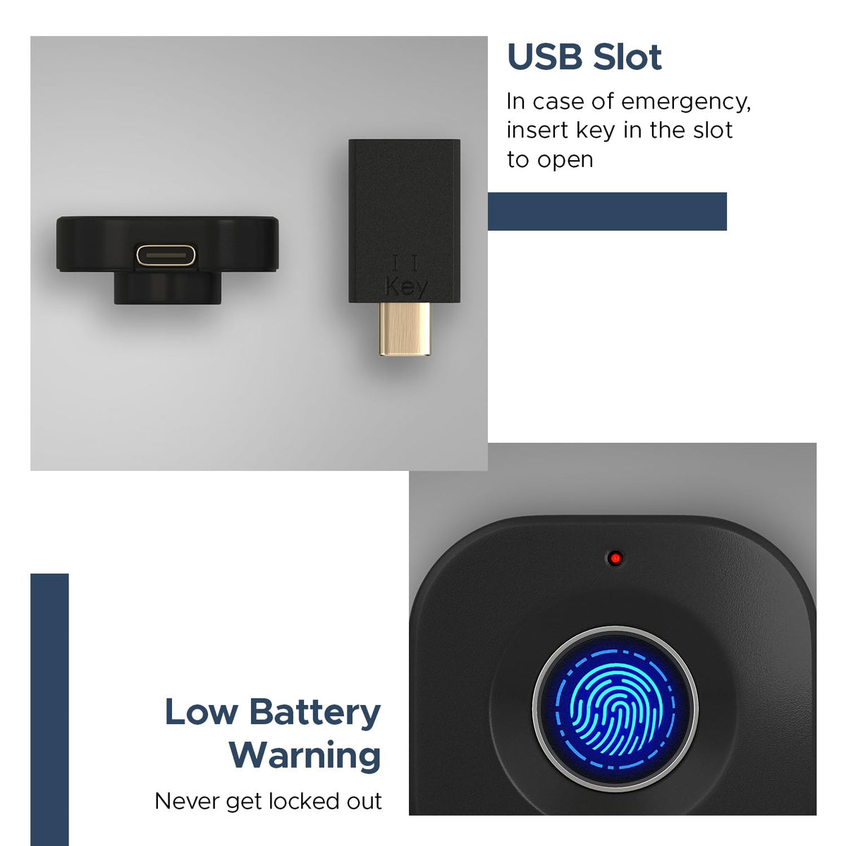Biometric Fingerprint Touch Lock for Wardrobe, Drawer and Cabinet