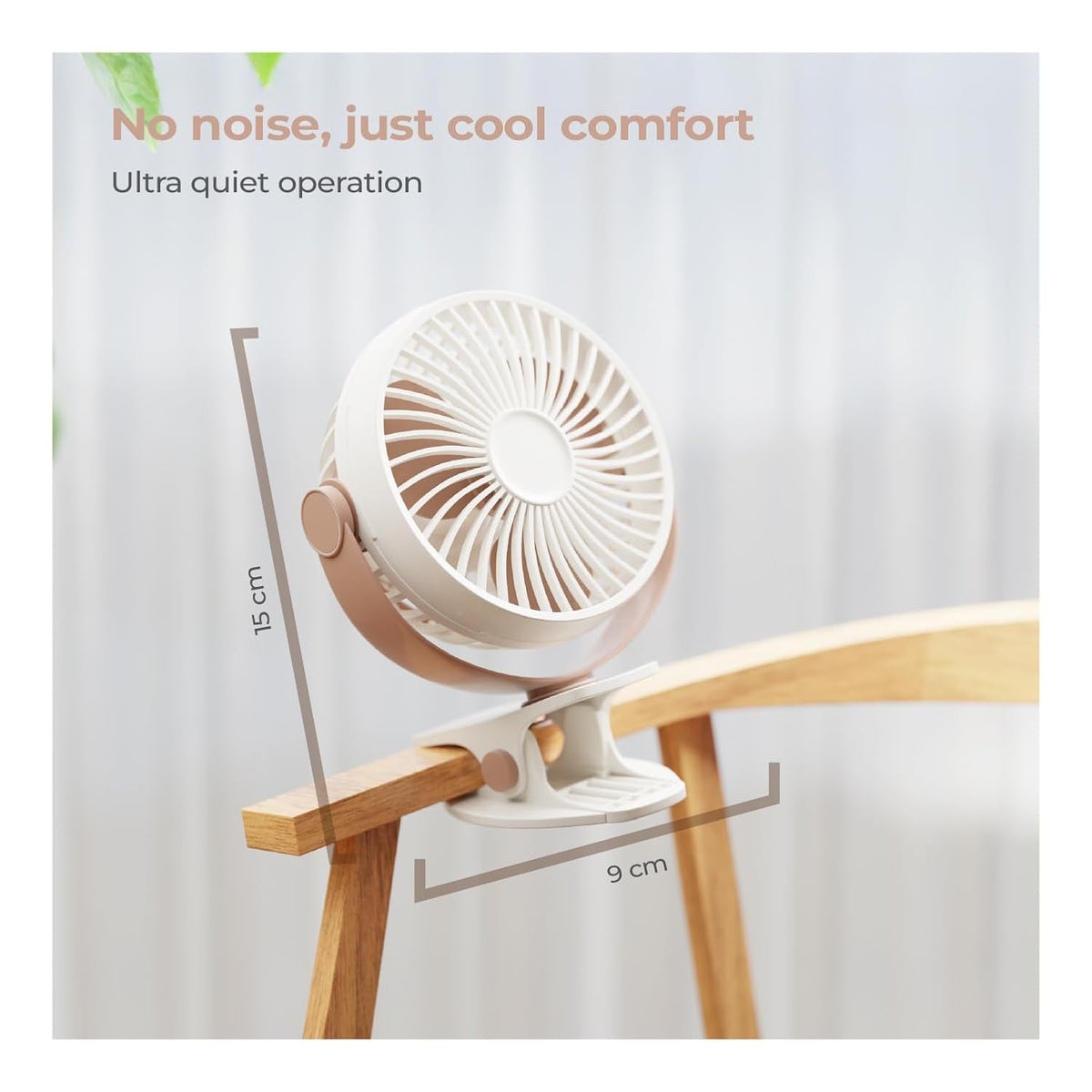 Lifelong Portable USB Fan with Clip-On Mount