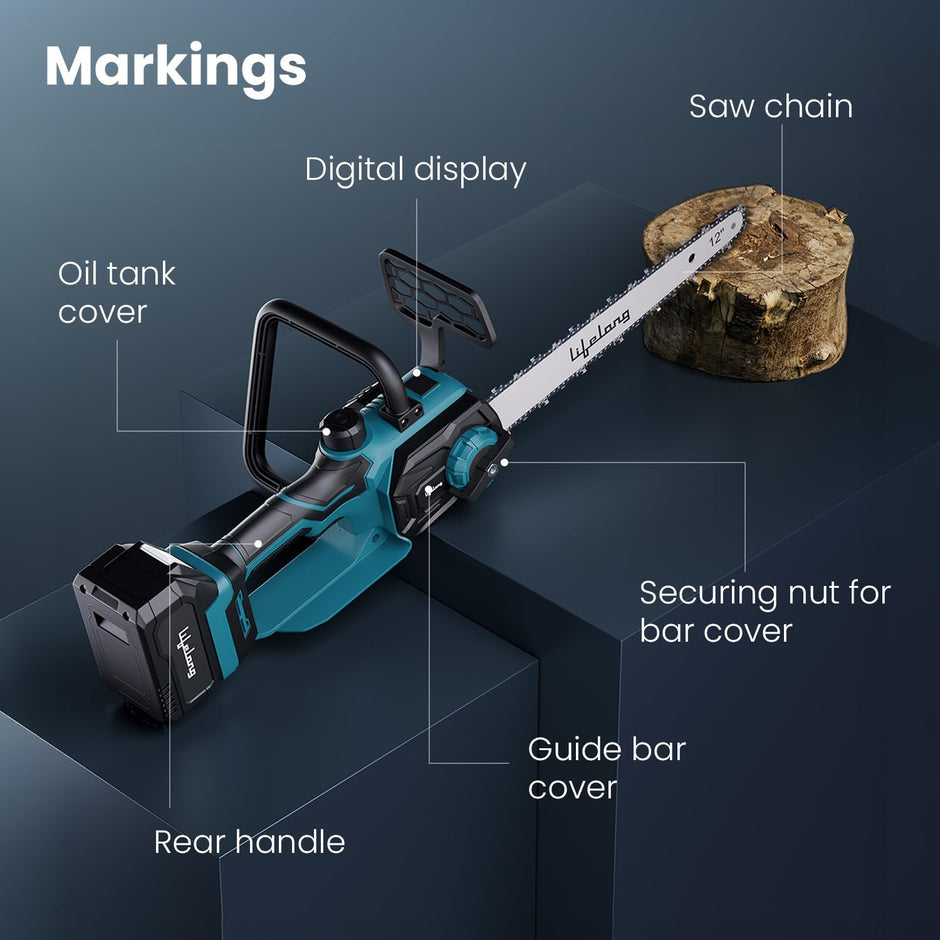 Lifelong 21V Cordless Chainsaw Machine | Brushless Motor | 12