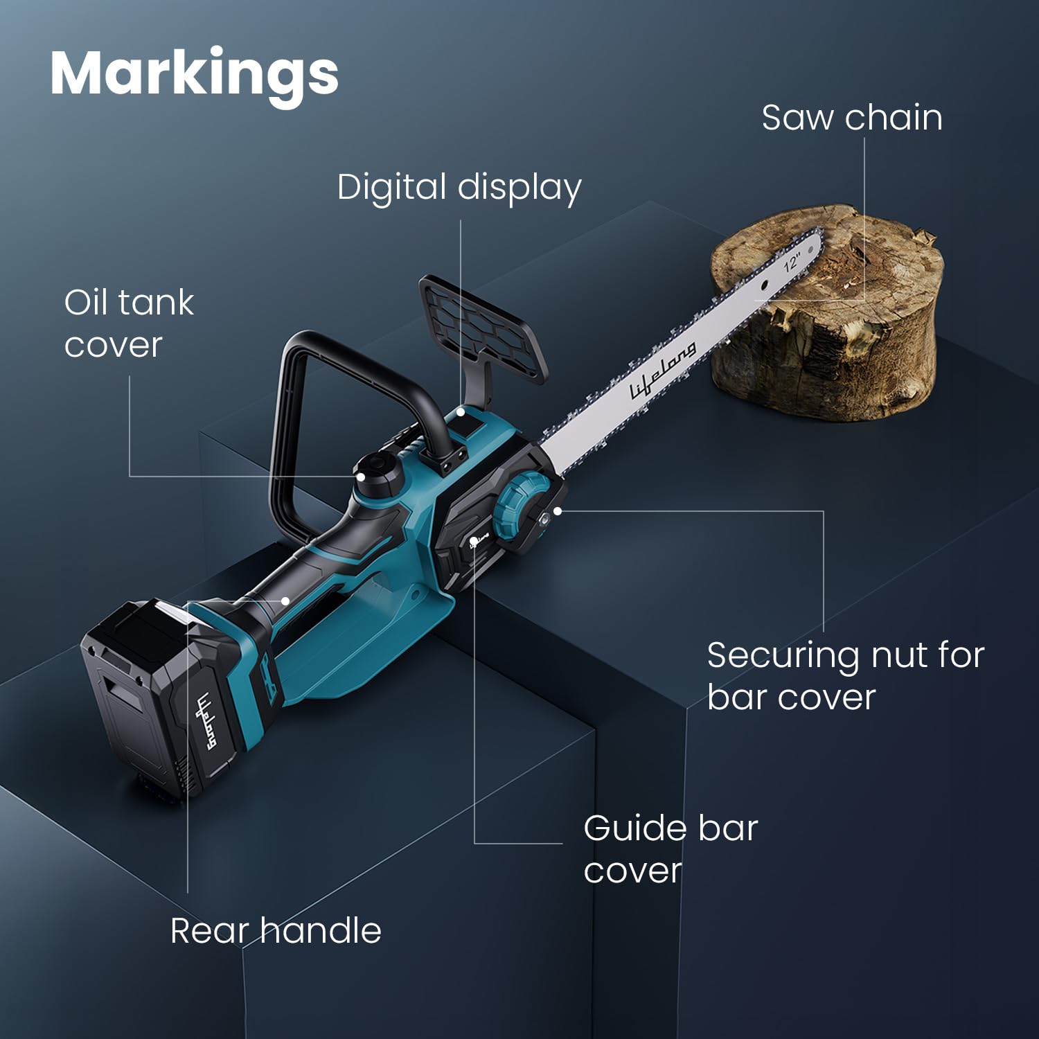 Lifelong 21V Cordless Chainsaw Machine | Brushless Motor | 12