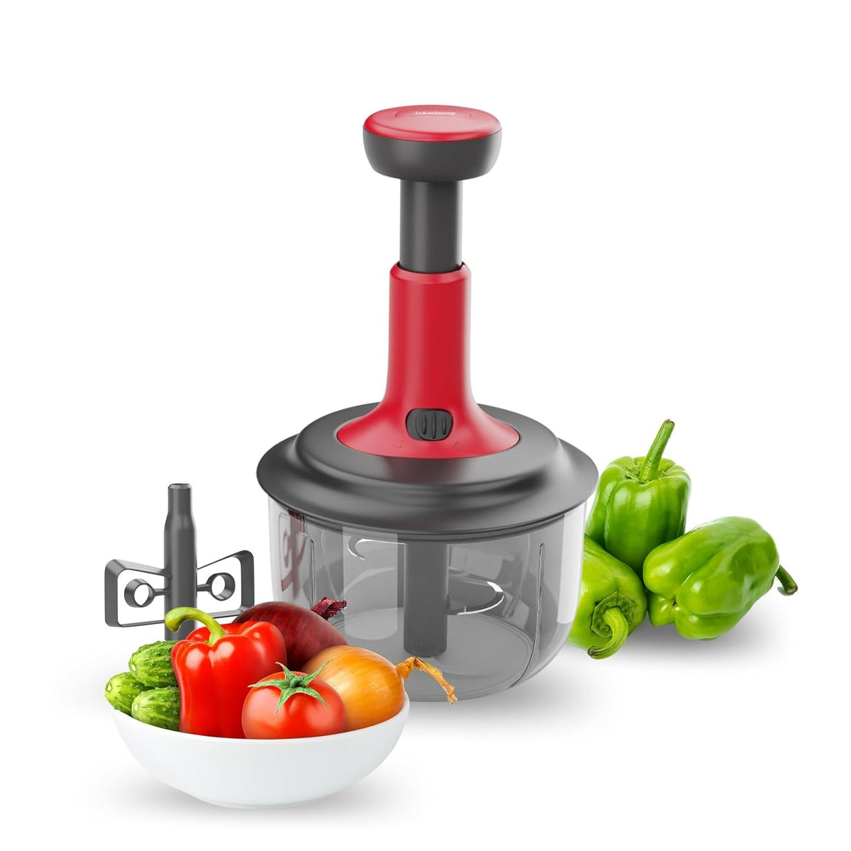 1600ml Push Chopper with Whisker