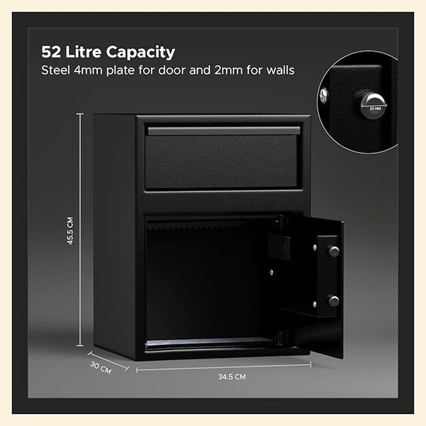 52L Digital Depositary Safe with Drop Slot