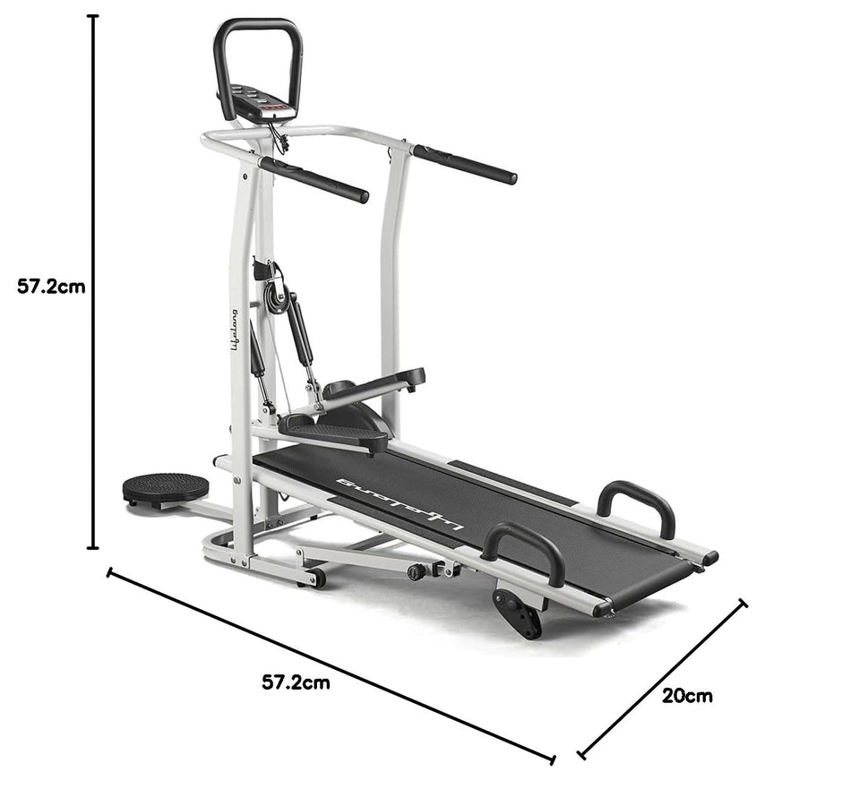 Lifelong LLTM144 4-in-1 Manual Treadmill – Jogger, Stepper, Twister & Push-Up