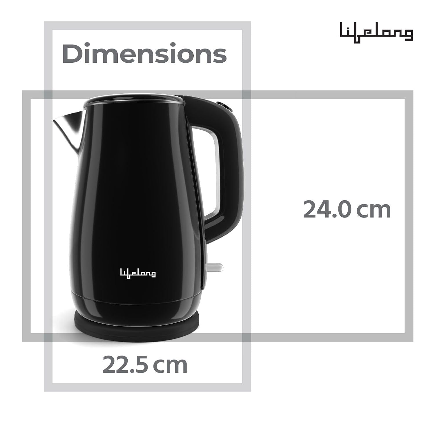 Electric Kettle 1.5L – 1350W Stainless Steel with Cool Touch & Auto Shut-Off