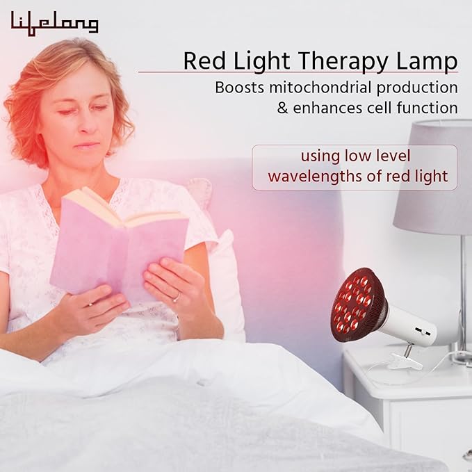 Lifelong LED Red Light Therapy Lamp – Dual Wavelength 660nm & 850nm, Portable High-Power Device for Skin Rejuvenation & Pain Relief (Face & Body)