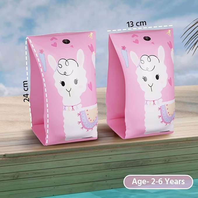 Lifelong Kids Swimming Arm Bands – Floaties for Boys & Girls, Pool Safety Arm Sleeves (Pink)