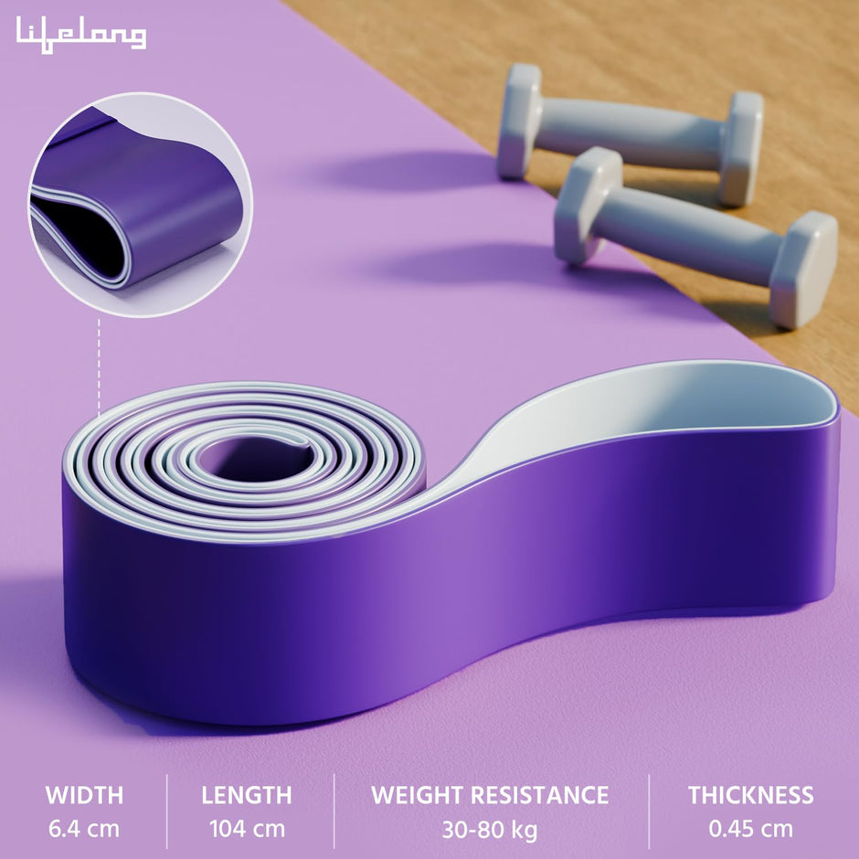 Lifelong Natural Rubber Resistance Band for Workout | 7 to 16 KG: Extra Light