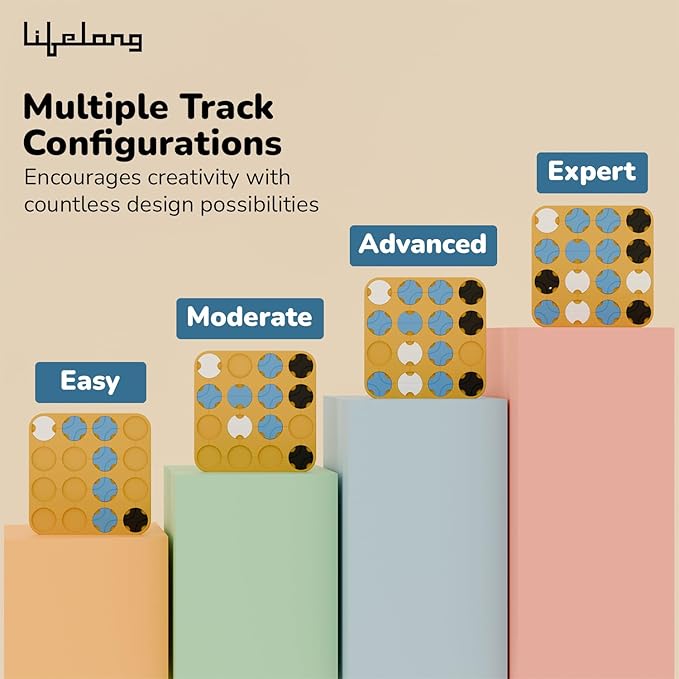 Lifelong Cuppy 41-Piece DIY Maze Track Toy | STEM Learning Puzzle Set for Kids