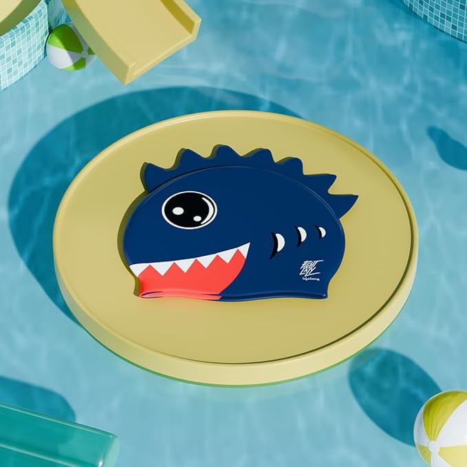 Kids Silicone Swimming Cap – Navy Blue