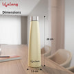 Lifelong Stainless Steel Water Bottle 900ml | Durable, Leak-Proof, Easy Grip, Rust Free, Easy-to-Clean, Odour-Free Bottle with Secure Cap for School, Travel, Gym & Work (LLBT03, Beige)