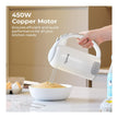 Lifelong 450W Hand Mixer with Beaters & Dough Hooks | 5-Speed Control with Turbo Boost | Low Noise 100% Copper DC Motor | Large Eject Button | Electric Beater for Cake, Dough, Cream & More