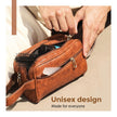 Lifelong Toiletry Bag for Men & Women | Vegan Leather Travel Pouch & Organizer | Shaving Kit, Grooming & Makeup Pouch | Cosmetic Toiletry Bag for Travel, Gym, Daily Use & Travel Accessories (Tan)