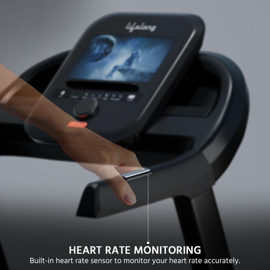 Lifelong LLTM998 Fit Pro 4.5 HP Treadmill 10inch Touch Screen & 18 Level Auto Incline|Max. User Weight 110Kg