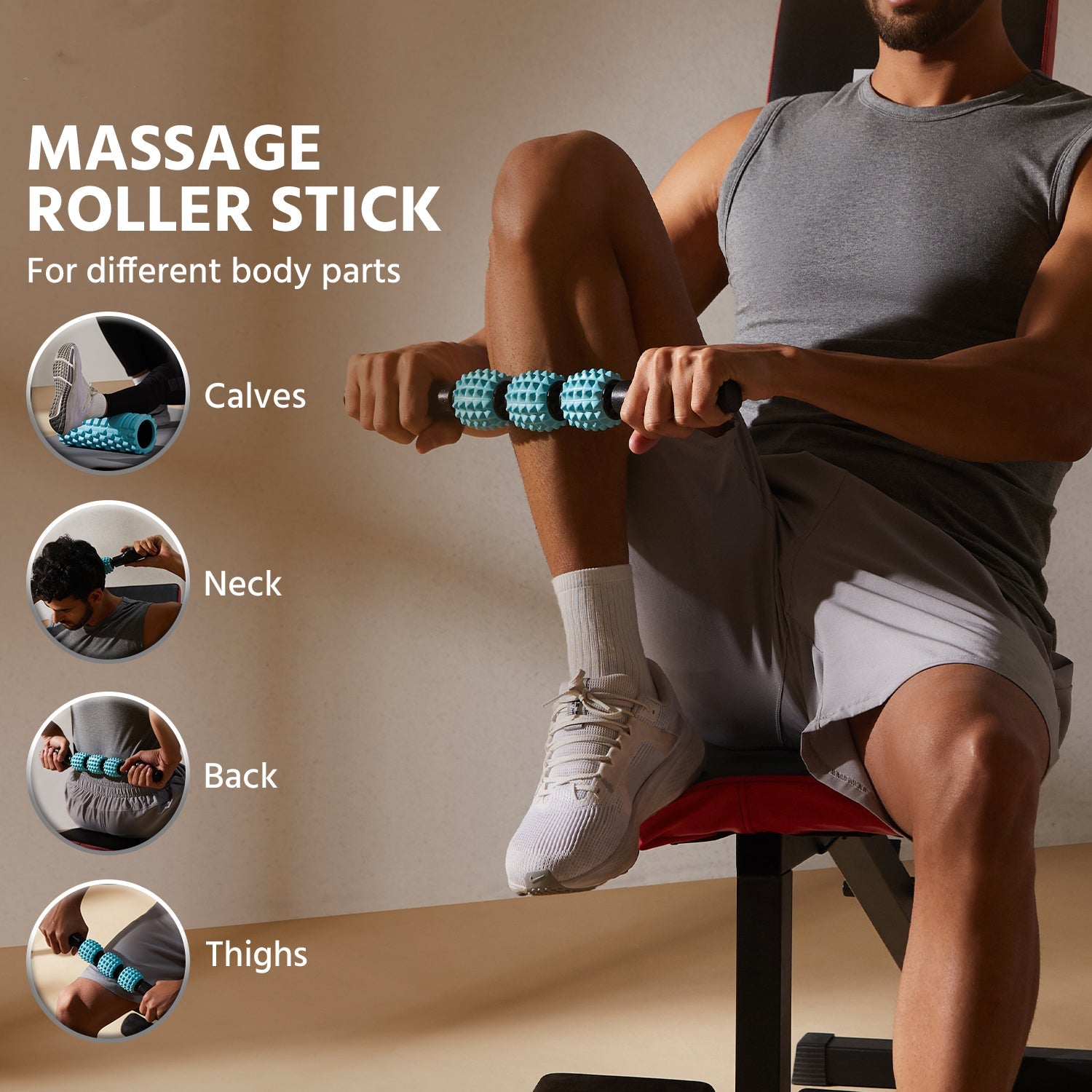 Lifelong Roller for Back Pain & Massage stick