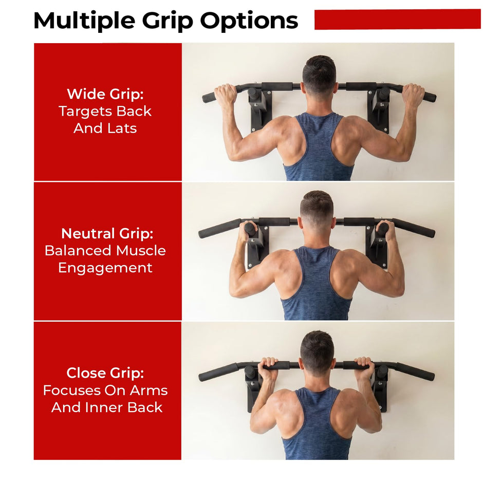 Lifelong Pull Up Bar Wall Mounted | 200kg Capacity| Foam Grip Pull Up Bar for Home | Gym Equipment for Home Workout| Triangle Support | Strong Wall Base| Pull up Bar for Home for Kids, Men & Women