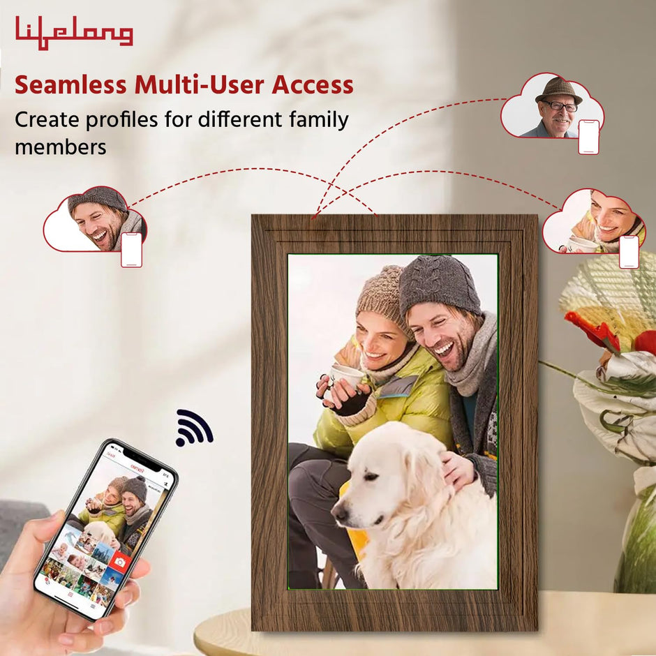Electronics 10.1 Inch (25.65 CM) Digital Photo Frame with Slideshow, Video & Sound | Share Files with Frameo App