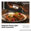 Lifelong Magnetic LED Selfie Light for Video Shooting & YouTube Vlogging | 360° Rotation & Magsafe | Adjustable Brightness & 3 Color Modes - 2700K, 5600K, 7500K | for Phones, Tabs and Other Gadgets