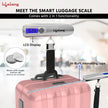 Lifelong Small Weight Machine for Home, Flights, Gas Cylinder, Shop, Travel | Portable Electric Digital Mini Hanging Weighing Scale|Weighing Machine for Luggage 50kg with LCD Display & Measuring Tape