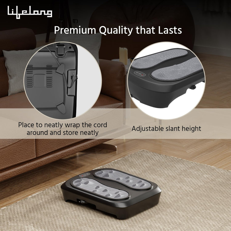 Lifelong Foot and Leg Massager for Pain Relief LLM1161 | Heat Therapy | Improved Circulation | Ergonomic Design | Compact and Portable | Ideal for Home Use | Foot Massager Machine for Pain Relief