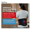 Lifelong Lumbar Sacral Belt with Hot & Cold Pack |Universal Fit for Men and Women| Back Support Brace for Pain Relief |Posture Correction & Lower Back Comfort| Adjustable Elastic Strap Waist Belt
