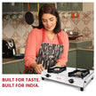 Lifelong Stainless Steel Gas Stove with 2 Burner, ISI Certified, Manual Ignition