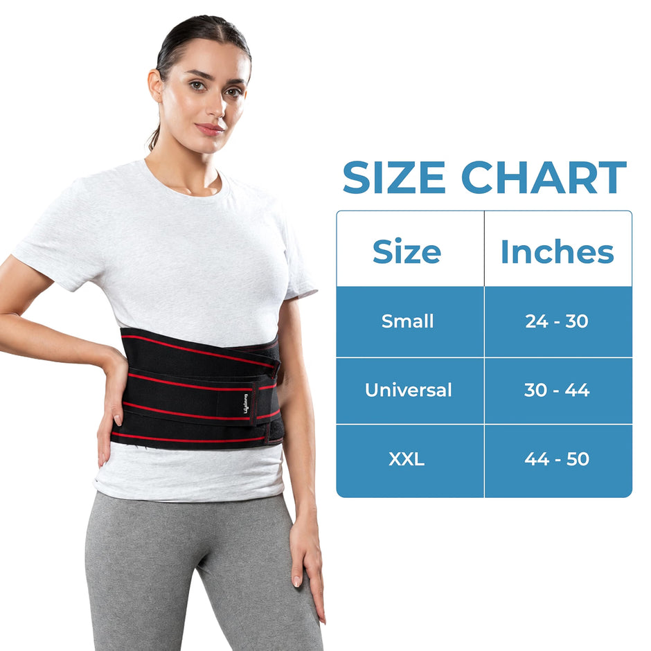 Lifelong Lumbar Sacral Belt with Hot & Cold Pack |Universal Fit for Men and Women| Back Support Brace for Pain Relief |Posture Correction & Lower Back Comfort| Adjustable Elastic Strap Waist Belt