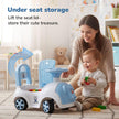 Lifelong Bunny Ride-On Push Car for Kids 1-4 Yrs, Back Support, Steering Wheel & Storage (LLCBBR03)