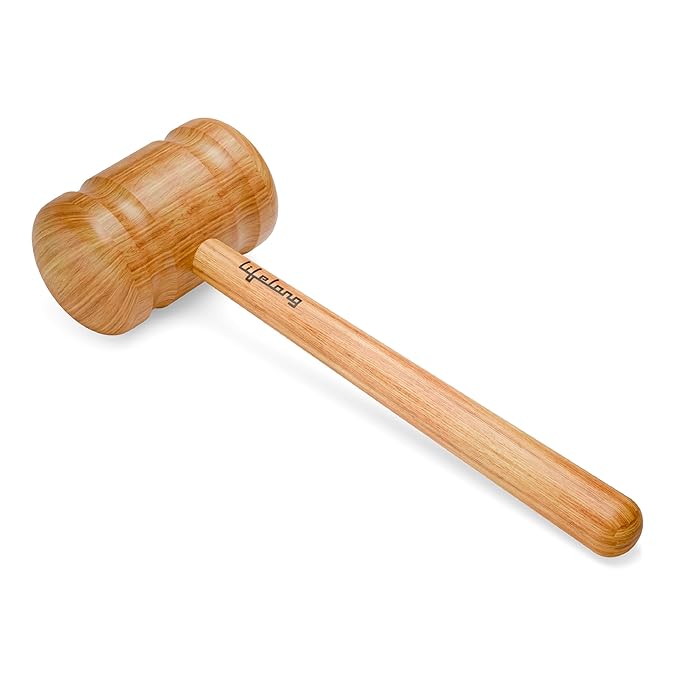 Dual-Sided Wooden Cricket Bat Mallet