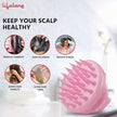 Silicone Scalp Massager & Body Scrubber – Hair & Dandruff Care Brush (Baby Pink)