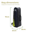 Lifelong Badminton Kit Bag – Dual Compartments, Water-Resistant, Black & Green