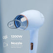 Lifelong 1200W Foldable Hair Dryer for Women & Men | Compact Travel Blow Dryer (Blue)