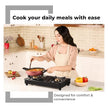 Lifelong 2 Burner Gas Stove with Free Gas Saver – ISI Certified Manual Ignition Glass Top Cooktop, LPG Compatible, Modern Kitchen Design (1 Year Warranty)