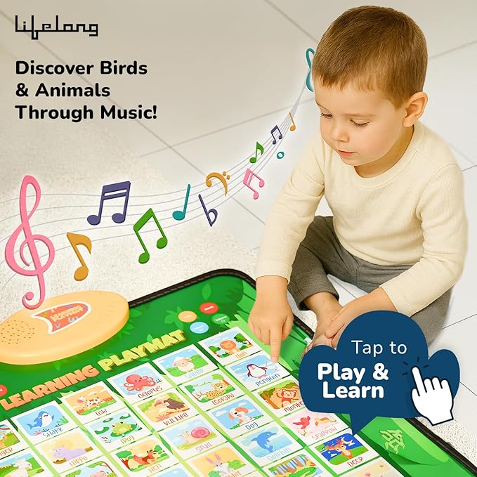 Lifelong Cuppy Bilingual Talking Playmat | English & Hindi Educational Mat for Kids