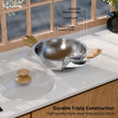 Lifelong TriPly Combo Kadhai with Lid and Roti Tawa for Cooking, Cookware Set Kadai