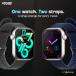 Vibez by Lifelong Hype Smartwatch VBSWW612 with Bluetooth Calling (Silver) with multiple Straps