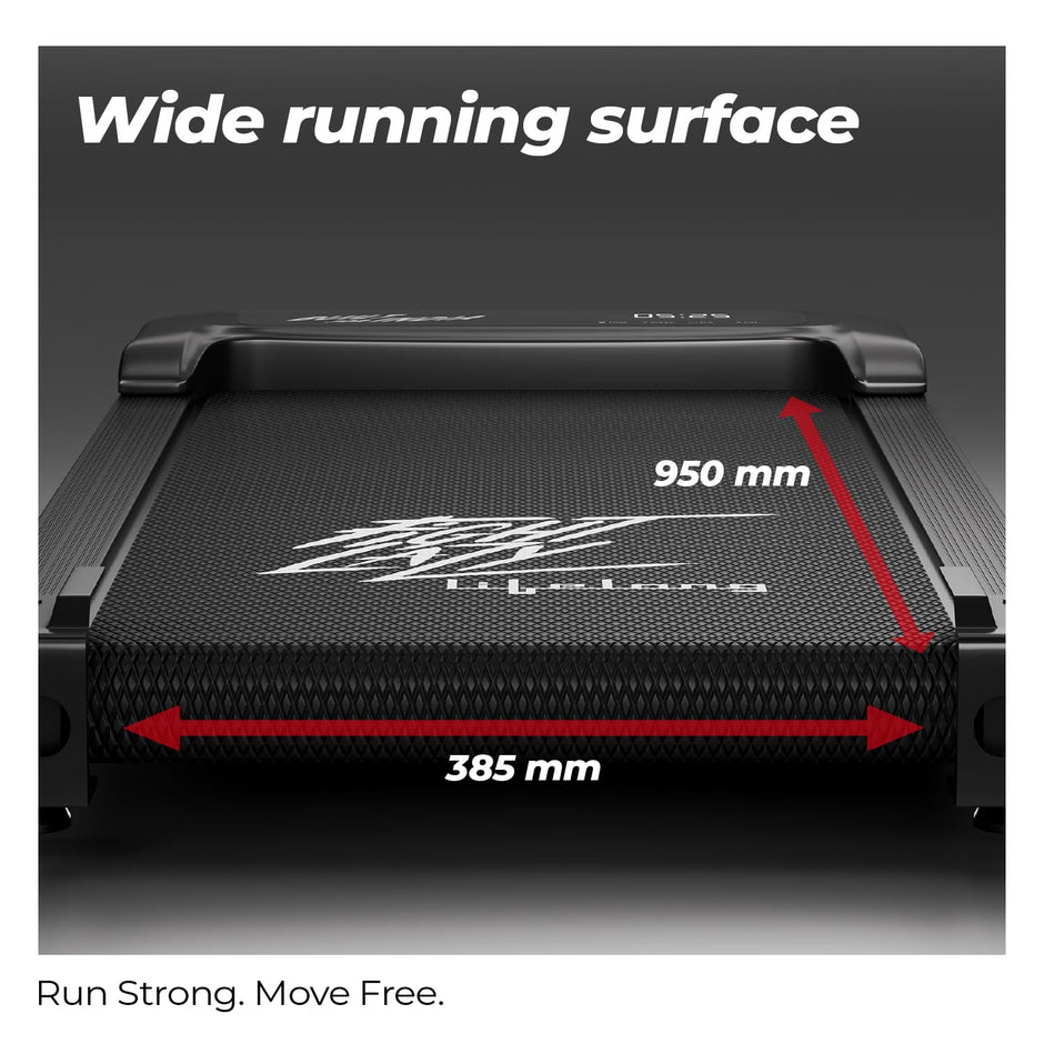 Lifelong Walking Pad for Home |3HP Motor | 2-Level Manual Incline | LED Display & Remote Control | Foldable Treadmill| 110Kg Capacity | 8 Km/h Speed | Gym Equipment for Home Workout