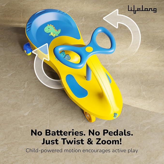 Lifelong Cuppy Jiggle Swing Car for Kids | No Battery Fun Ride for 2-5 Years