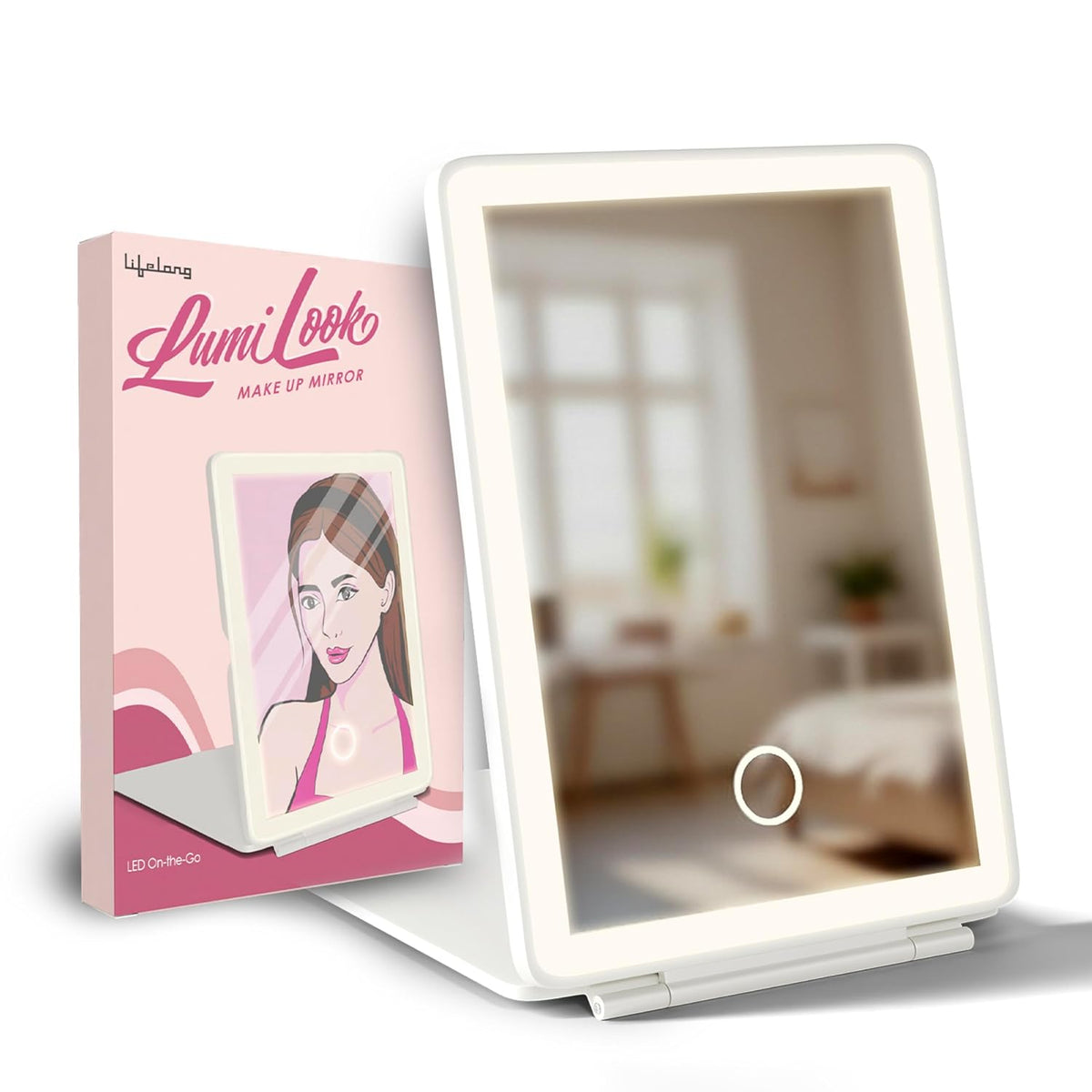 LumiLook 68-LED Rechargeable Makeup Mirror