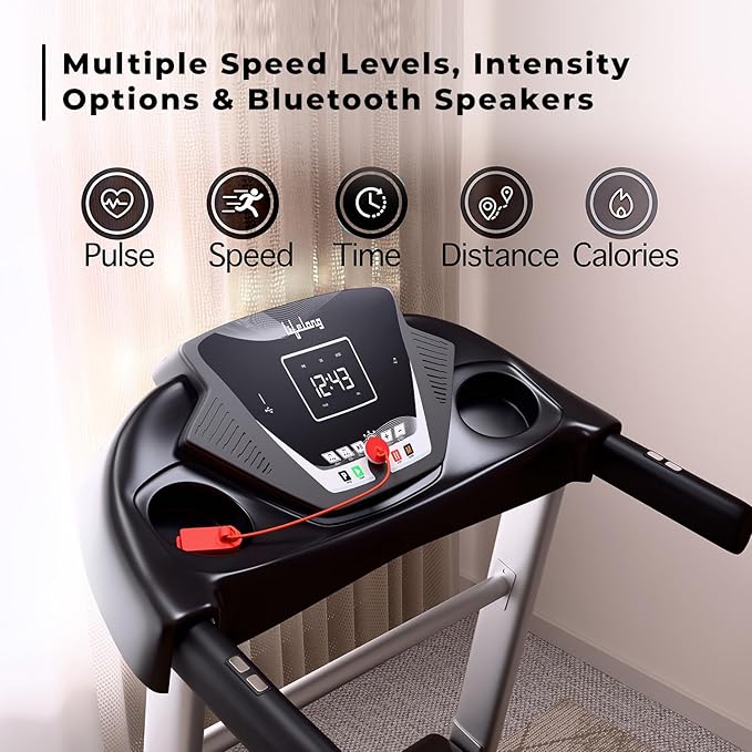 Lifelong FitPro 4HP Motorized Treadmill with Incline, 12 Programs, Bluetooth (LLTM09A)