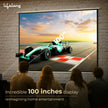 Lifelong CineMagic 100-Inch Projector Screen, 4K & 3D Ready, Manual Map Type