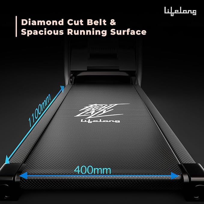 Lifelong FitPro 4HP Motorized Treadmill with Incline, 12 Programs, Bluetooth (LLTM09A)