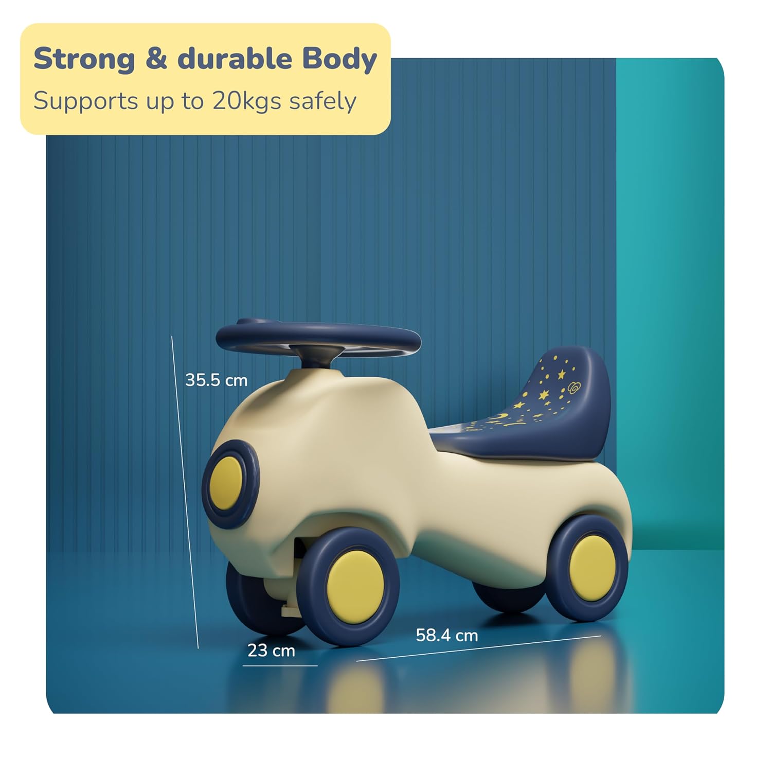 Lifelong Cuppy Speedster Ride-On Car | Battery-Free Push Toy for Kids 1–4 Years
