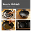Lifelong Cast Iron Cookware Combo Set – 4-Piece Pre-Seasoned Tawa (30cm), Kadhai (24cm), Fry Pan (20cm) & Tadka Pan, Naturally Non-Stick, Gas & Induction Compatible (Black)
