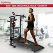 Lifelong LLTM145 Manual Multifunction Treadmill (Jogger, Twister, dumbbells holder, bottle holder), 2Level Manual Incline