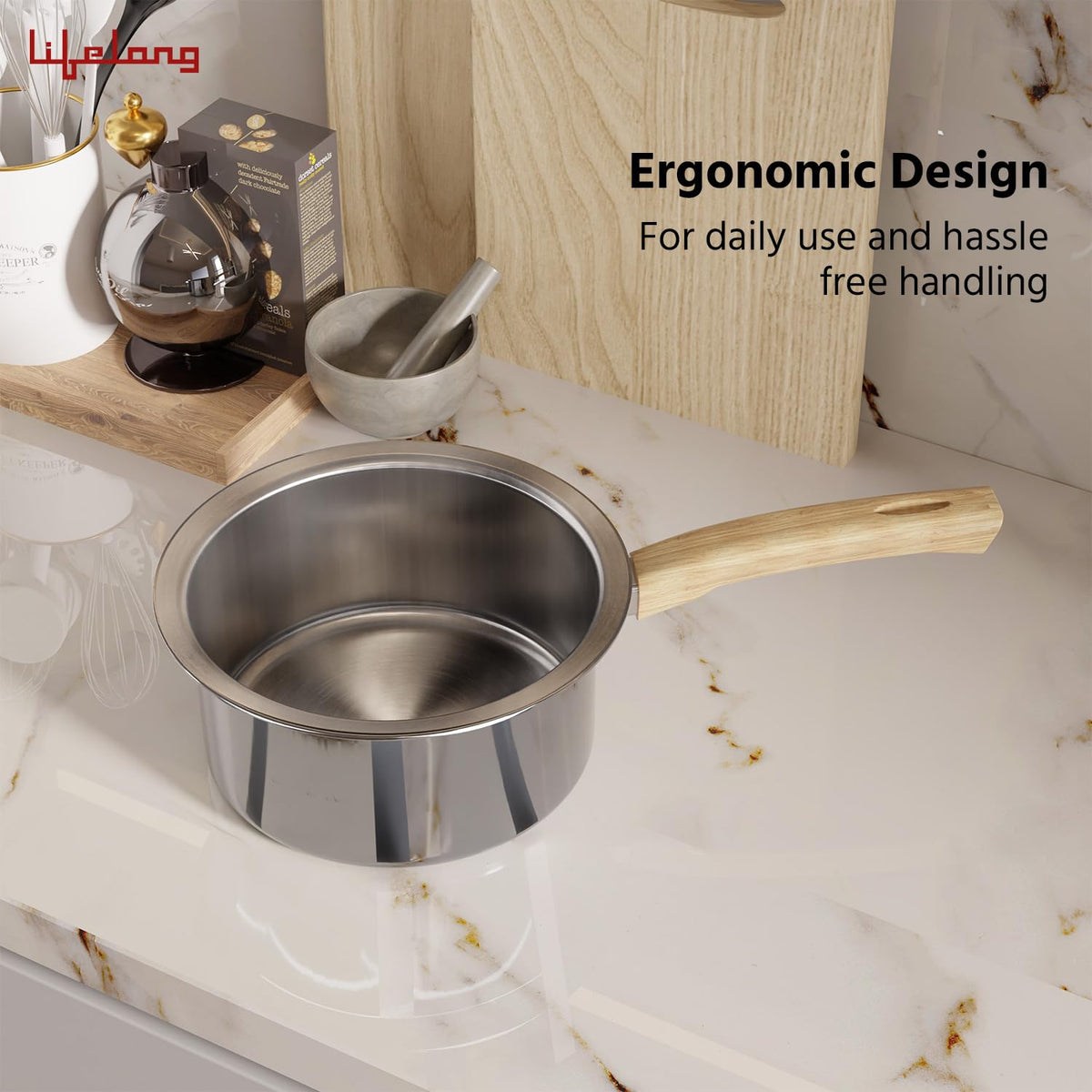 TriPly 18cm Sauce Pan with Glass Lid