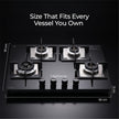 Lifelong 4 Burner Built-In Hob | 8mm Thick Toughened Glass | 360° Multidirectional Gas Inlet