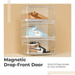 Lifelong Clear Shoe Storage Box – Stackable, Foldable & Space-Saving Organizer