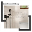 Bathroom Jet Spray – High Pressure Health Faucet with Hose & Wall Hook (Black)